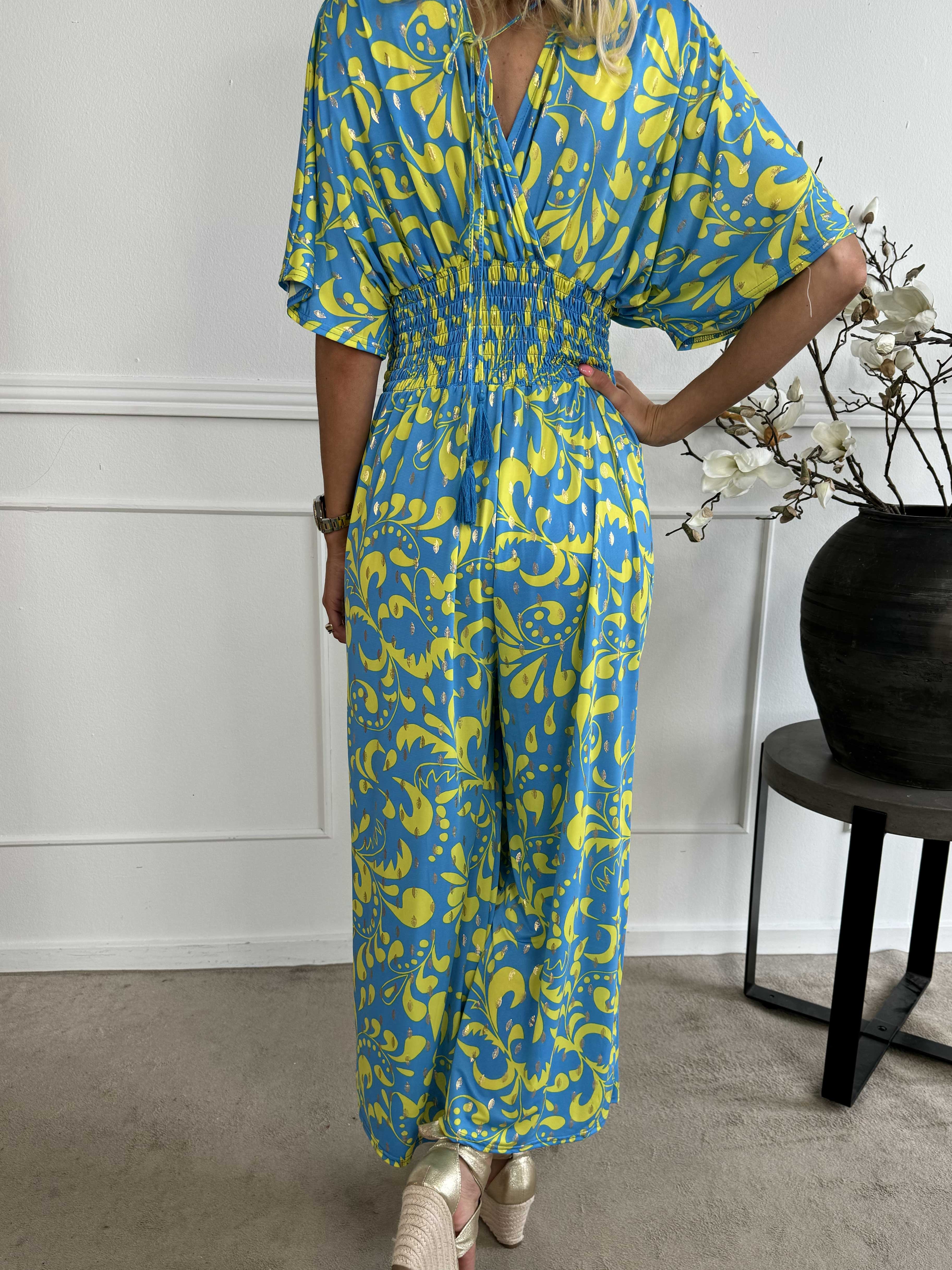 Pams Magic Jumpsuit O/B - Elastisk mønstret buksedragt